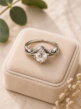 Vintage Kabana .925 Sterling Silver Cubic Zirconia Ring Size 8